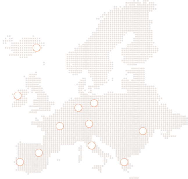 Mapa oddziałów w Europie